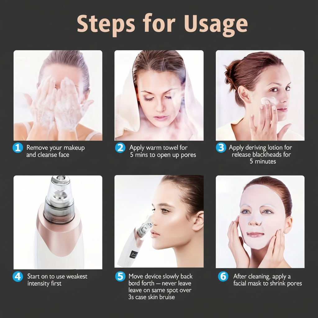 Glowborn Blackhead Device - Usage Steps