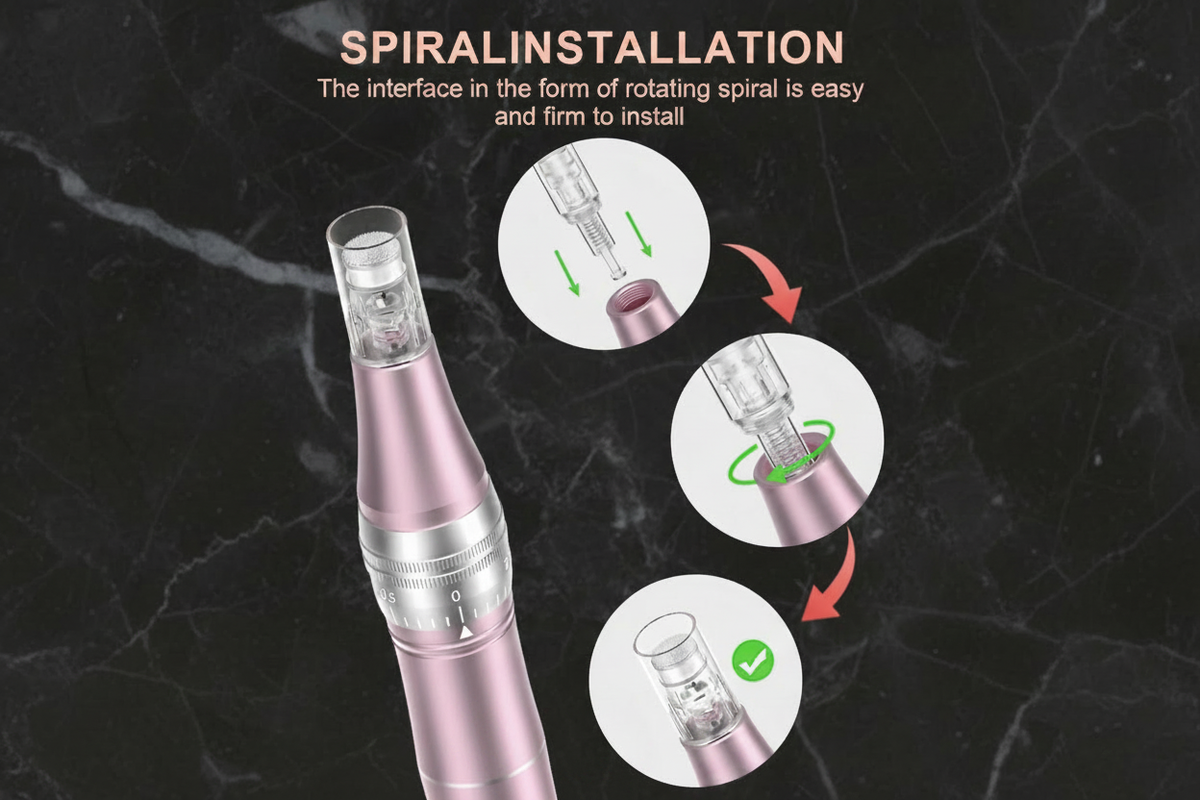 Glowborn Derma MAS Pen - Spiral Installation 2 Steps